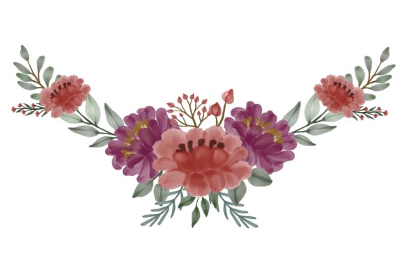 Arrangement Red Watercolor Floral Frame: A Versatile Artistic Element
