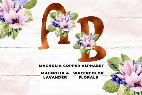 Copper Floral Alphabet: A Versatile Design Tool