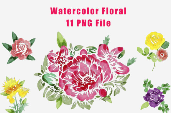 Digital Watercolor Floral Designs: A Versatile Creative Asset