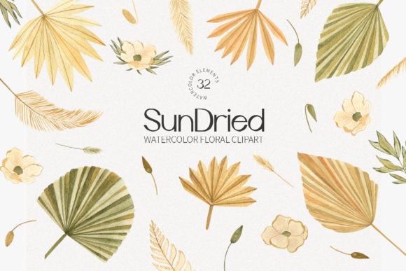 Embracing Elegance: How Dried Boho Floral Watercolor Clipart Enhances Creative Projects