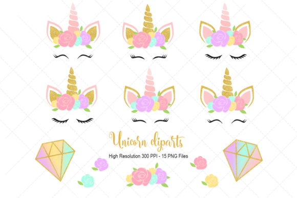 Floral Unicorn Clipart for Magic and Professionalism