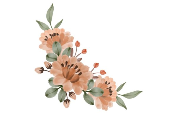 Set of Orange Watercolor Floral Frame: A Versatile Design Element