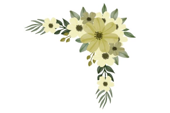 Set of Yellow Watercolor Floral Frame: A Versatile and Elegant Design Solution