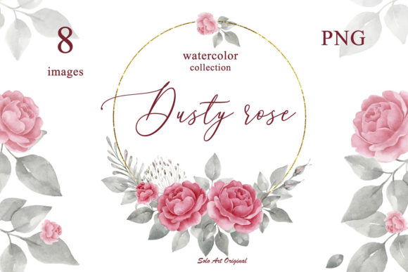 The Delicate Charm of a Dusty Rose Floral Frame