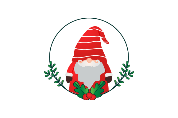 The Festive Charm of Gnome Characters in Christmas Floral Frames