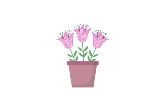 Tropical Floral Pot Beauty: A Versatile Design for Your Creative Projects