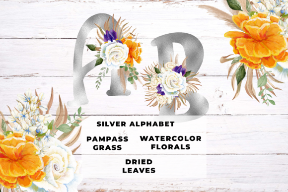 Understanding the Silver Boho Floral Alphabet Design Collection